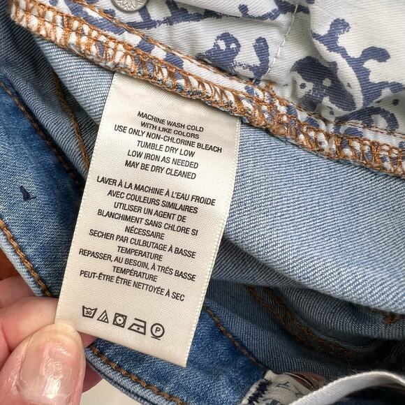 We The Free Denim Stretchy Jeans Women Sz 27 Faded Blue GRVY High Rise Skinny - Picture 8 of 10